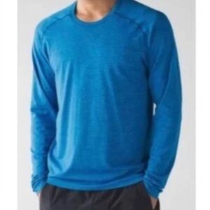Lululemon Men Long Sleeve Swiftly Tech Shirt Blue Size XXL